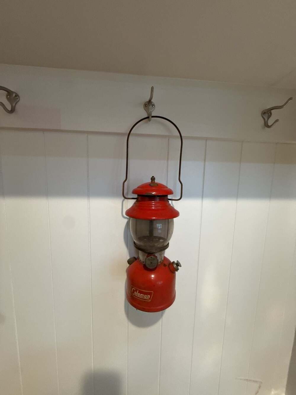 Vintage Coleman Model 200A Single Mantle Red Camping Lantern
